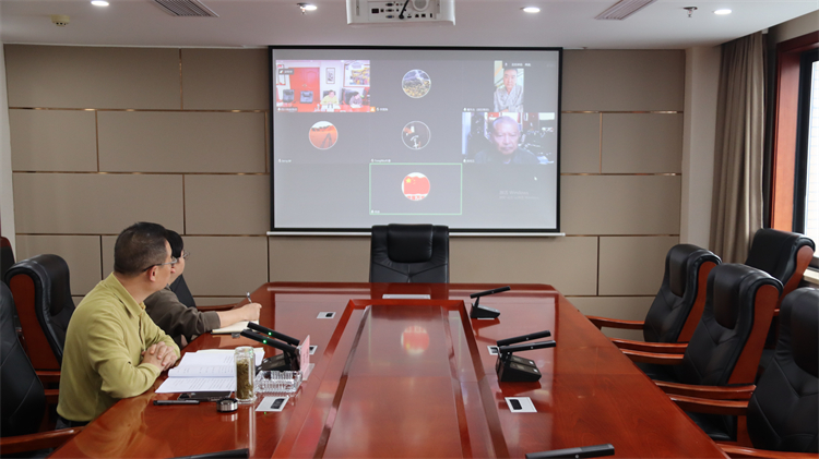 集團公司出席與上海向陽公益基金會、 供銷總社青島公司、國科凱信集團交流合作視頻會